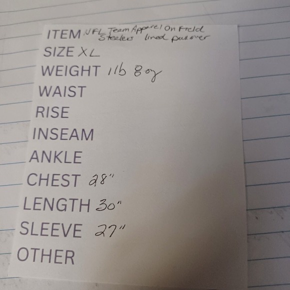 NFL Team Apparel On Field Adult XL STEELERS Pullover Jacket Black Yellow Reebok - Picture 11 of 11